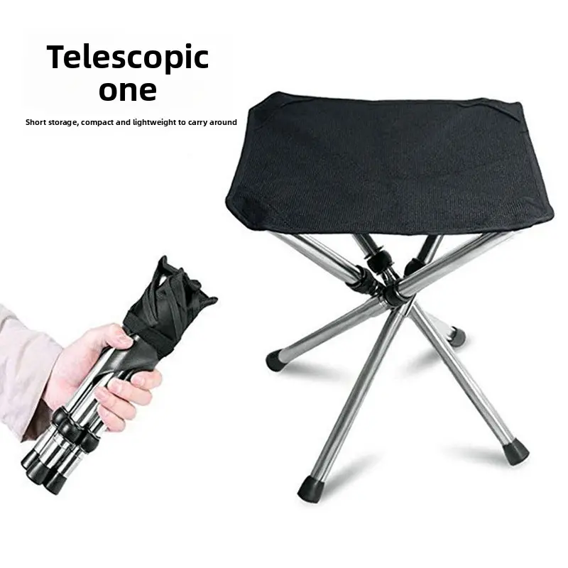 Outdoor Retractable Folding Stool Portable Portable Portable Durable Mazar Stool Camping Fishing Chair Stainless Steel Folding Fishing Stool