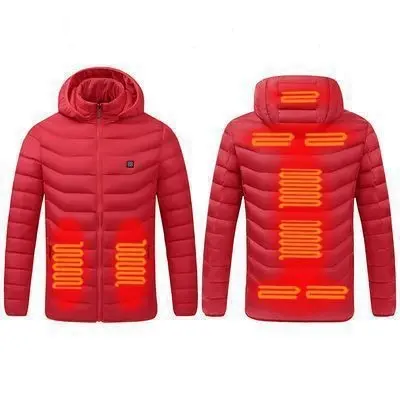 Nine zone cotton jacket in red