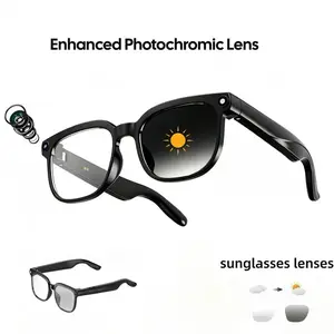 AI Smart Glasses for Men & Women with ChatGPT, Bluetooth Glasses with 165 Languages Translation, Color-Change Lens, Meeting Analysis, Music Playback, Hands-Free Calls, UV & Blue Light Protection