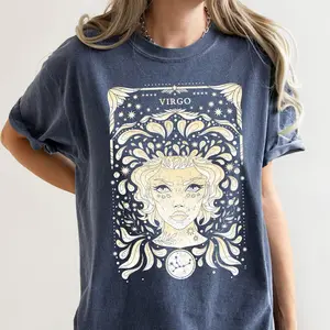 Virgo Celestial Zodiac Comfort Colors Tees, Horoscope, Astrology
