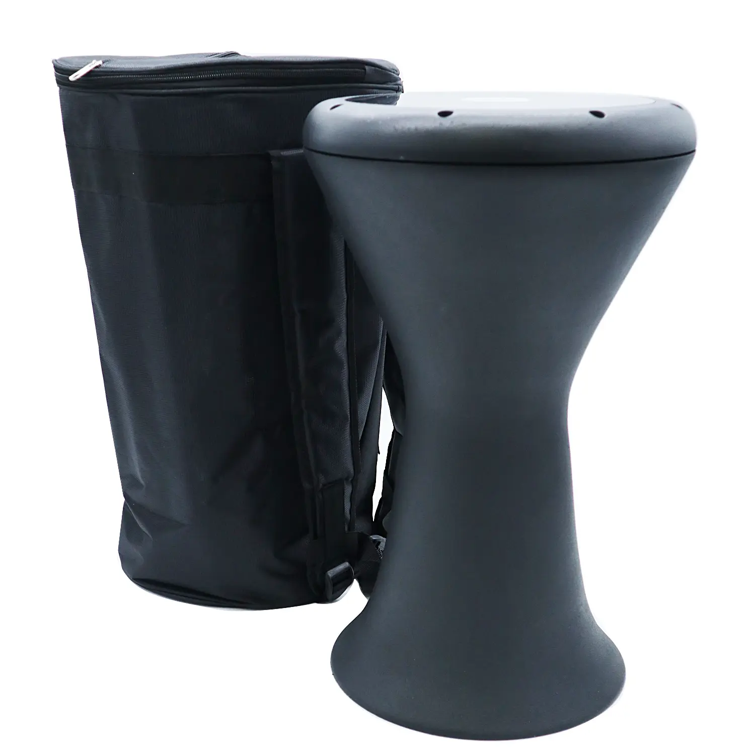 The 18'' Sombaty Horizon Zaza Percussion Egyptian Style Darbuka Sombaty Size With 9'' Drum Head (Black-9'')