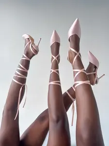 Pointe Pumps - Ballerina Pink, Satin High Heels