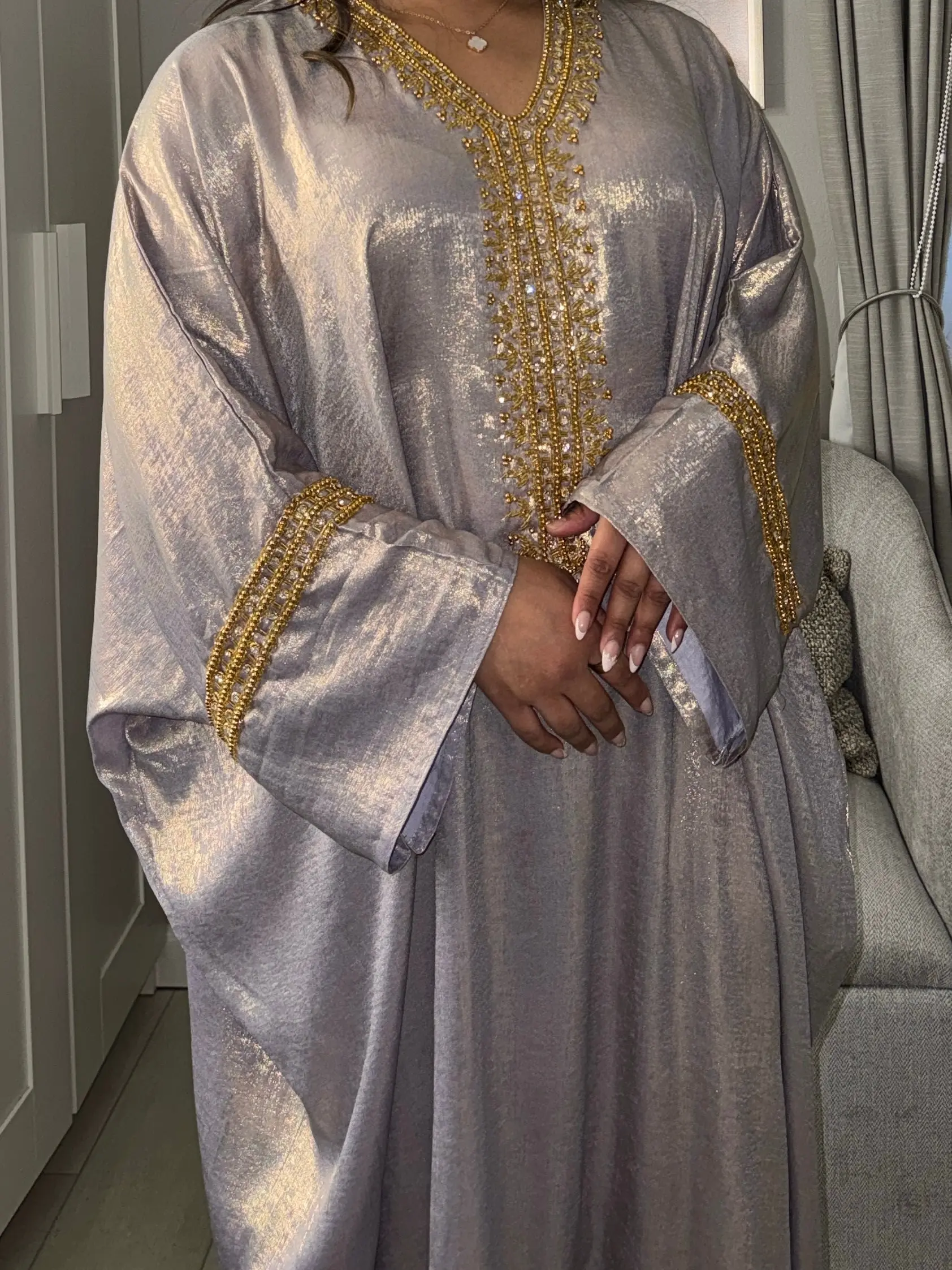Tasnim Butterfly Abaya - Lilac
