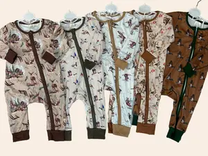 Cozy & Soft Hunting Season Fall Style Baby Sleeper Deer and Duck Toddlers Clothes Romper Pajamas