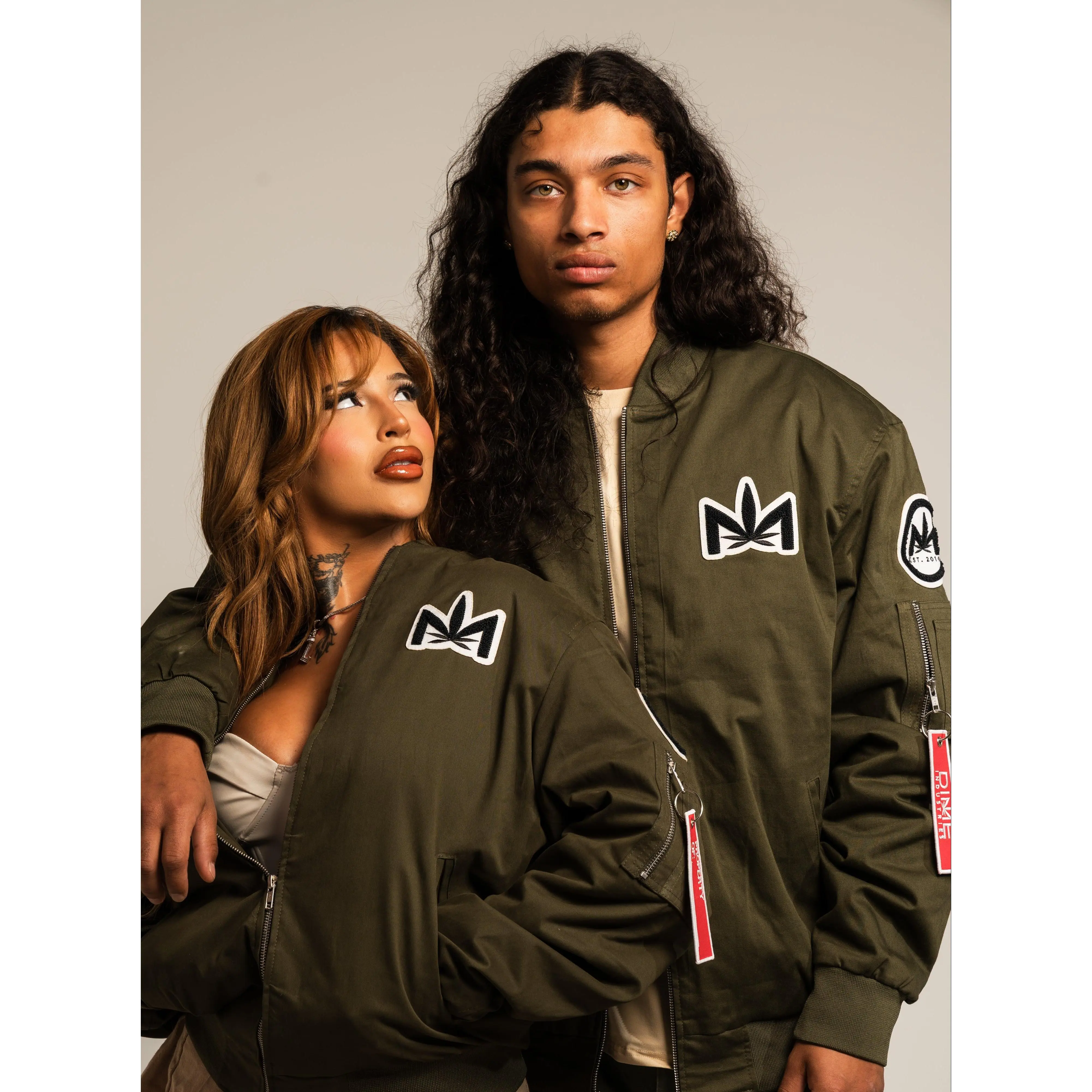 Bomber Jacket with Chenille Patch