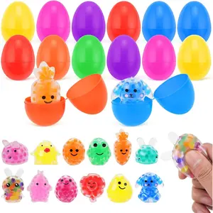 12 Pack Prefilled Easter Eggs with Squeeze Toys Inside, Easter Basket Stuffers Easter Egg Fillers, Gift Exchange and Party Favors