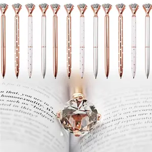 12 Pcs Diamond Pens – Elegant Crystal Topped Writing Instruments for Gifting, Office, and Special Occasions