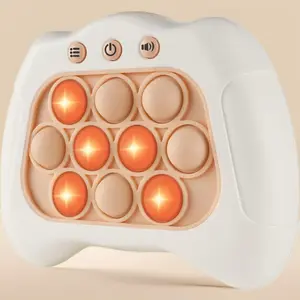 Pop The Target! Handheld Speed Push Game Machine: A Fun Interactive Multiplayer Game for Family & Friends. Sensory Fidget Toy Christmas Birthday Gifts for 6-12 Years Old Kids Travel Car Games Electronic Game White