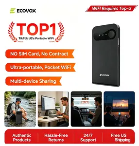 Ultra-Portable Pocket WiFi – Instant Internet Anywhere, No SIM, No Contract, Travel-Ready Hotspot for Phone, Laptop & Tablet Tri-Band High-Speed Mini