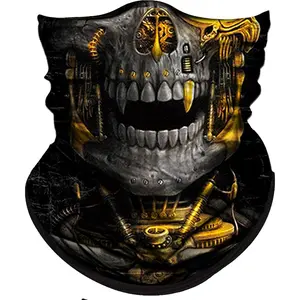 Skull Face Mask for Dust Wind Sun Protection Men Women Motorcycle Riding Multi-Functional Motorcycle Face Mask