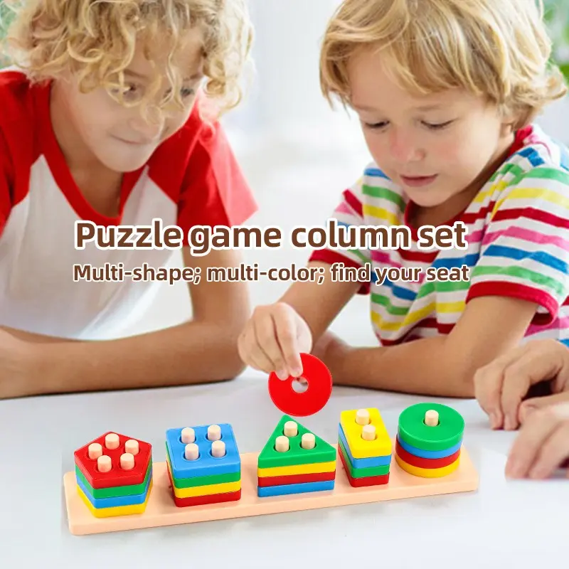 Interactive Parent-Child Toy Set, Baby Geometric Cognitive Building Blocks, Preschool Learning Tool, Educational Desktop Game, Shape Sorting Game, Shape Sorter, Birthday Gift for Boys & Girls