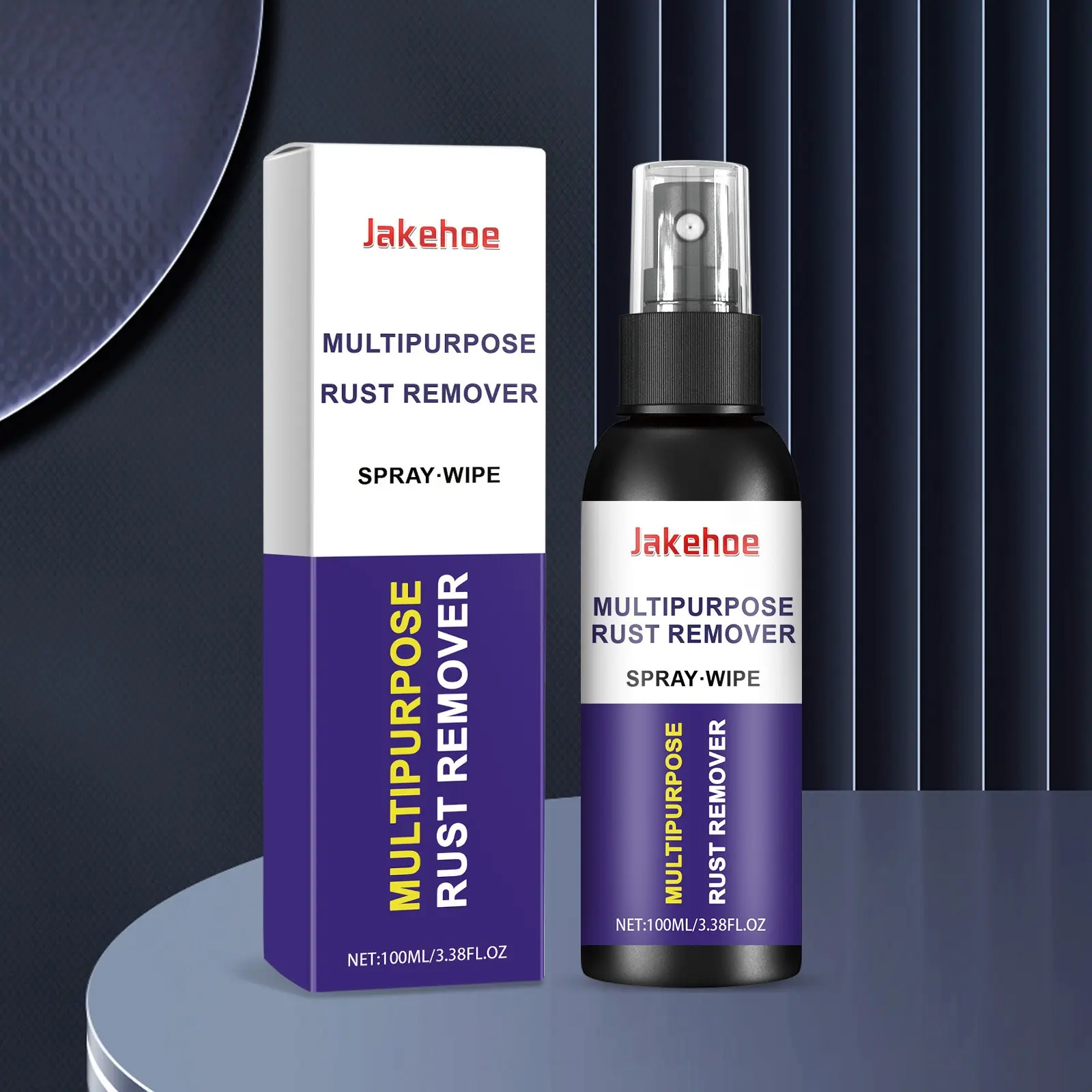 Jakehoe Multi-Purpose Rust Removal Spray, Effective Metal Stain Cleaner and Rust Protector, Essential Tool for Home Care, Rust Remover