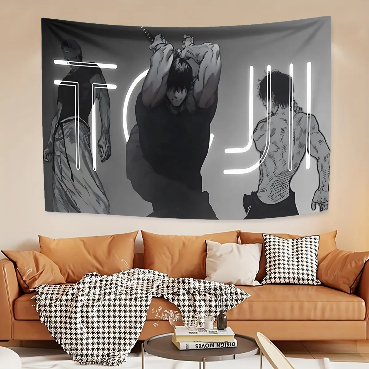 ThisToji Fushiguro, Tapestry Wall Hanging, decorative tapestry background cloth thickened soundproof, velvet thermal tapestry, home decorative tapestry, fine printing, perfect Christmas gift