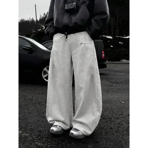 Tiktok Trendy Graphic Print Sport Pants, Loose Drawstring Sweatpants, Casual Comfy Sweatpants, Soft Casual Daily Wear, Comfortable Home