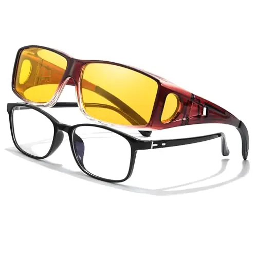 Gradien brown frame/ yellow lens night vision