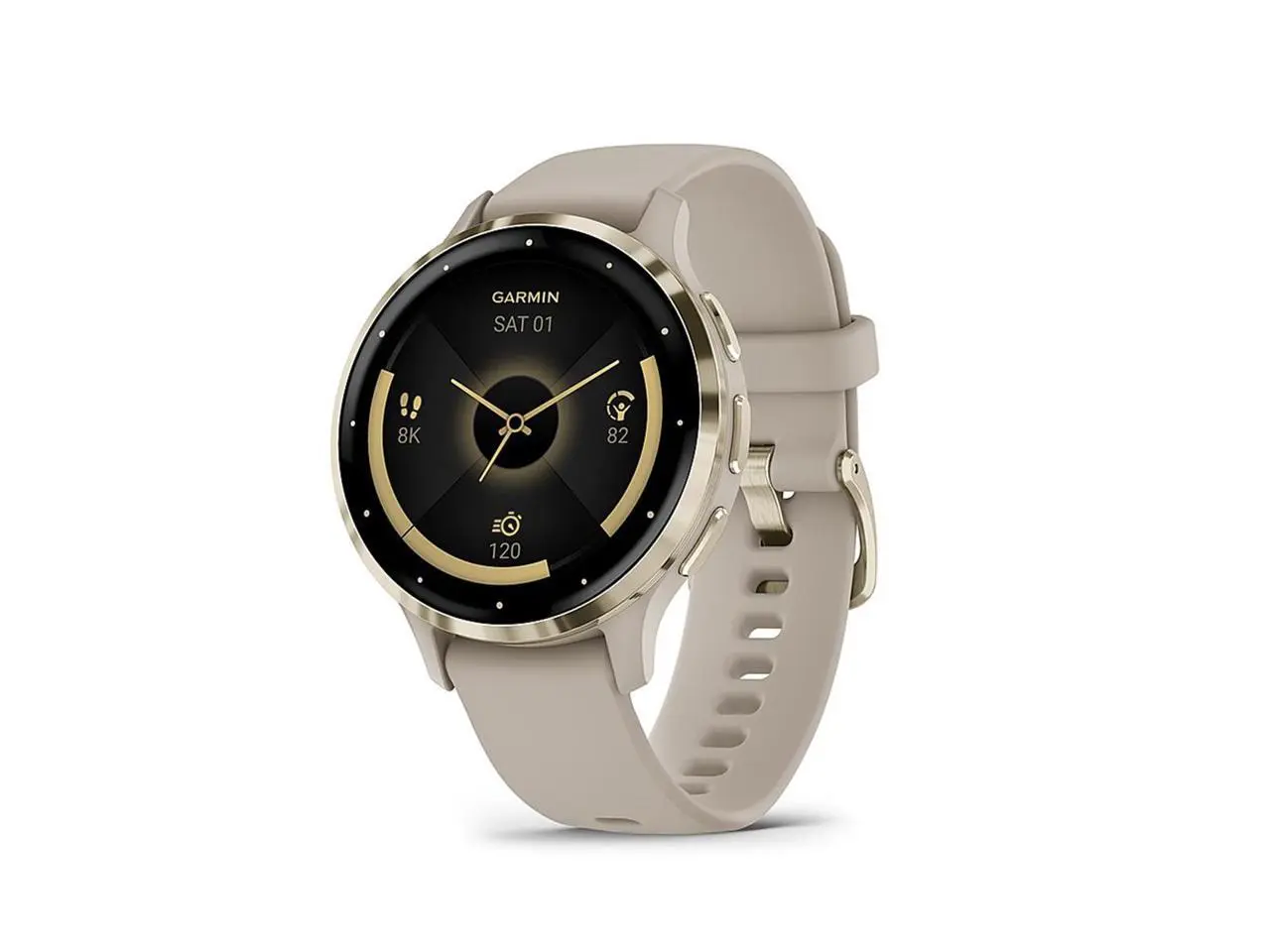 Garmin Venu 3S, Soft Gold Stainless Steel Bezel with French Gray Case and Silicone Band | Smart Watch 010-02785-02 Garmin Venu 3S, Soft Gold Stainless Steel Bezel with French Gray Case and Silicone Band | Smart Watch 010-02785-02