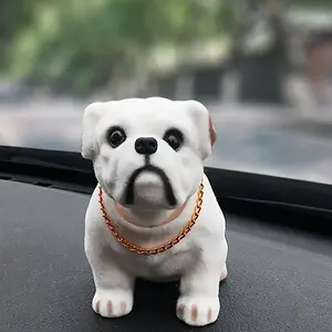 Bulldog Wobble Decorative Item, Indoor & Car Dashboard Decoration, Car Interior Accessories, Add Energy to Your Life, Creative Gift for Dog Lovers