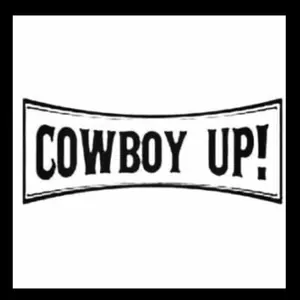 Cowboy up  funny  vinyl decal sticker 5"