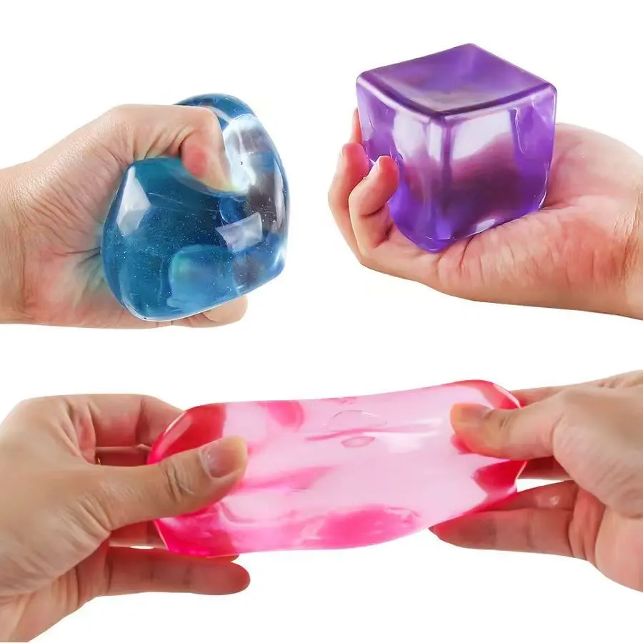 2026New Stress-Relief Soft Cube, Ice Cube Sensory Toy, Anxiety-Relief Soft Gel Block, Adult Stress-Relief Ball, Multi-Color Slow Rebound, Stress-Relief Fidget Toy,