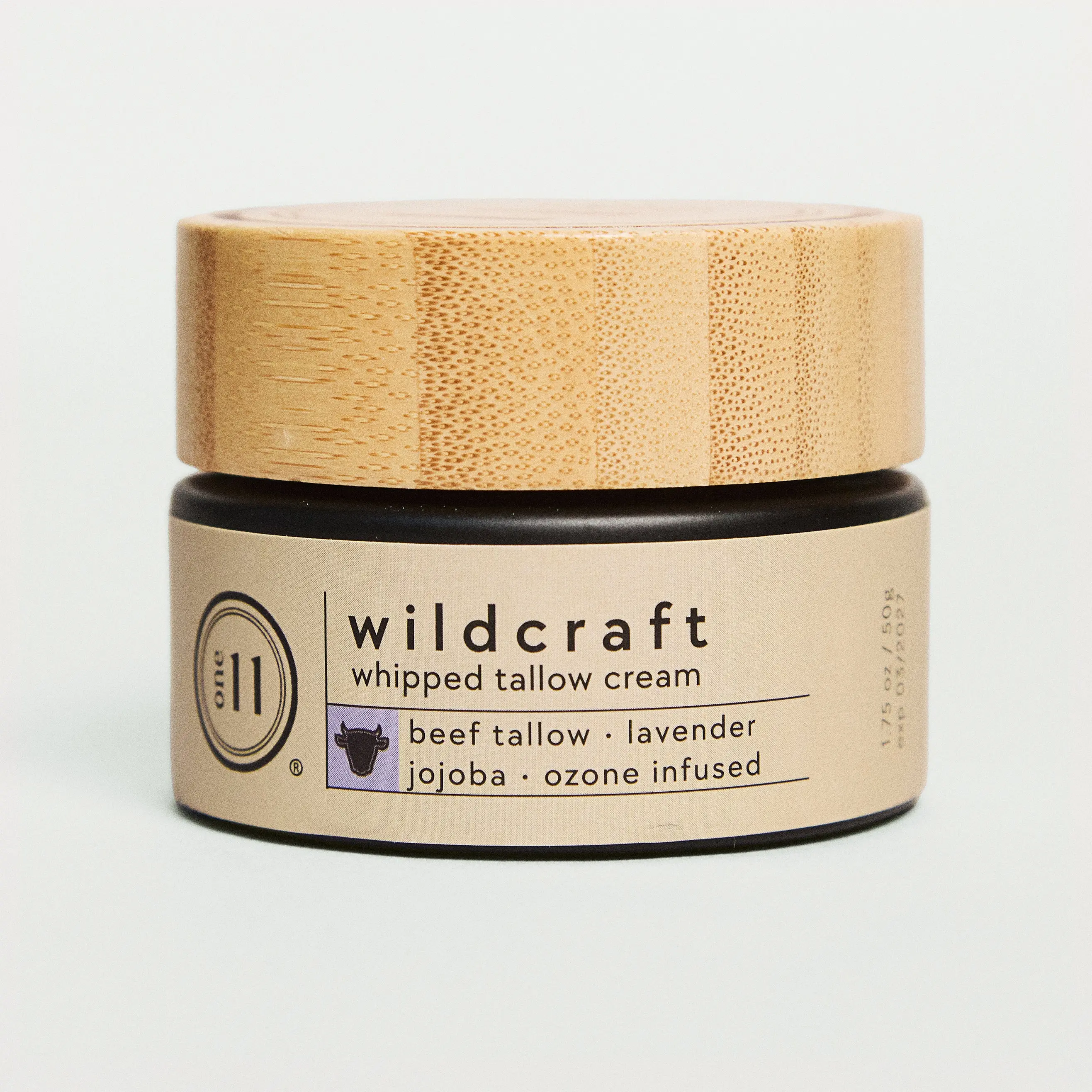 ONE11 Wildcraft Whipped Beef Tallow Cream — Grass-Fed, Oxygen-Infused Olive Oil, Jojoba & Squalane — Deep Moisture Face & Body