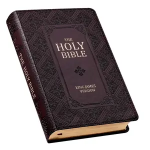 KJV Holy Bible, Giant Print Standard Size Faux Leather Red Letter Edition - Thumb Index & Ribbon Marker, King James Version, Dark Brown (KJV Standard GP Editions)