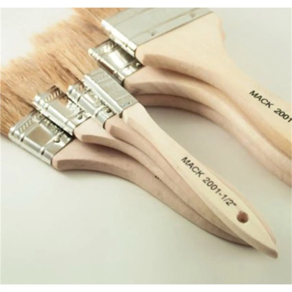 Mack Brushes MAB2001-25 2.5 in. Whitey II Series All-Purpose Throw-Away Chip Brush, Natural White Bristles, Wood Handle, Ease of Use, Efficiency