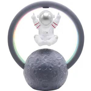 Levitating Astronaut Bluetooth Speaker HD Bass RGB Colorful Night Light Magnetic Levitation Spaceman Bluetooth Speaker