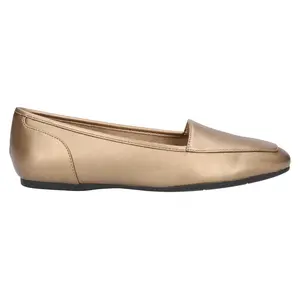 Easy Street Womens Thrill Metallic Slip On Flats Casual - Brown