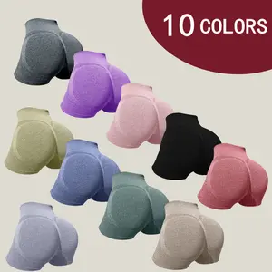 Women’s high-waisted seamless butt-lifting sports yoga shorts for Pilates