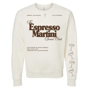 ‘Espresso Martini Social Club' Crewneck Sweatshirt ‘Espresso Martini Social Club' Crewneck Sweatshirt