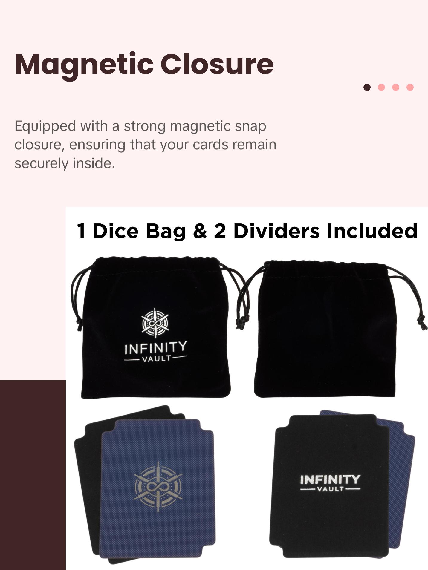 Infinity Vault 2-Pack Durable 100 Card Deck Boxes - MTG Commander Friendly - Protect 200+ Double Sleeved Cards - Sidewinder Deck Boxes (Blue Interior)