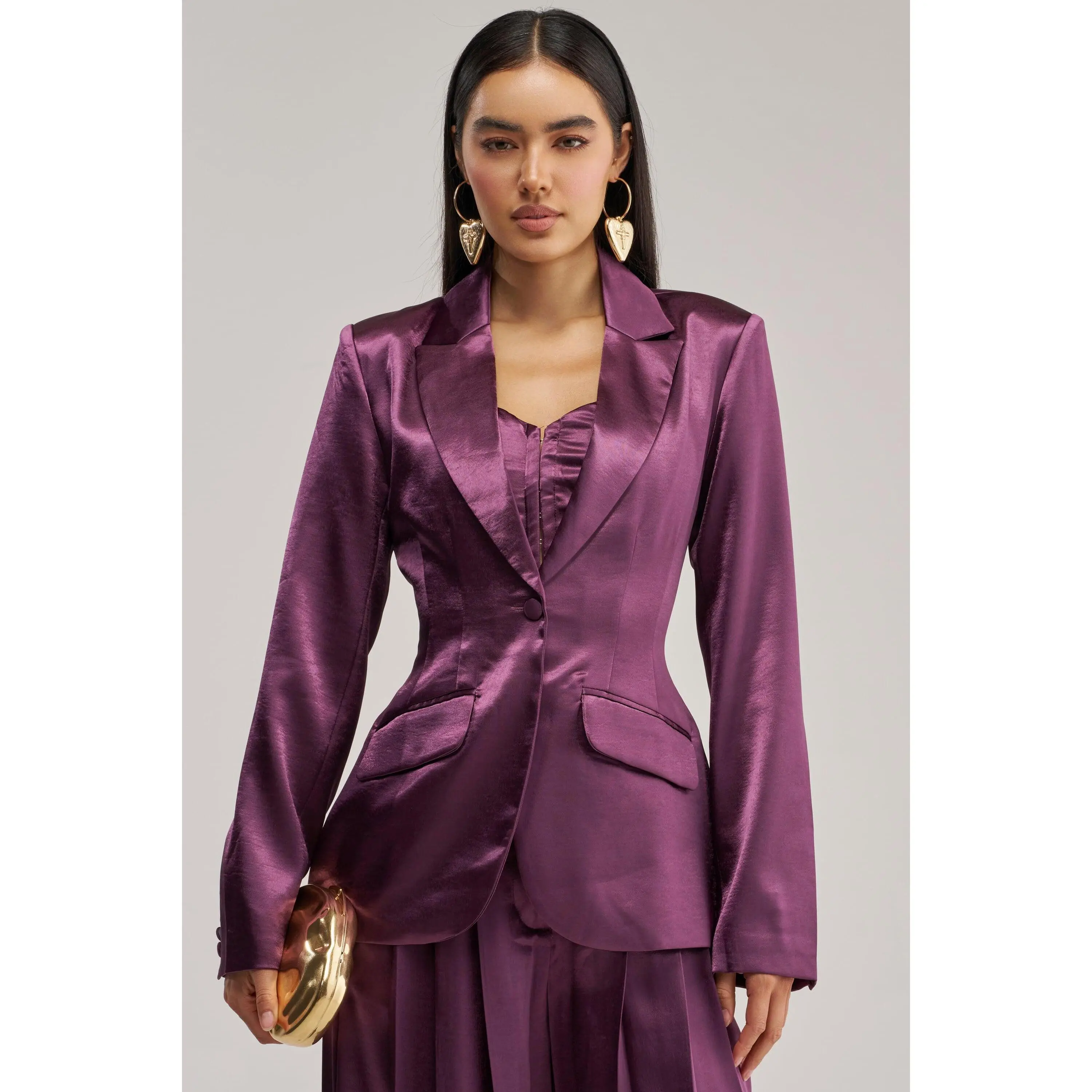 IN TOO DEEP SATIN BLAZER