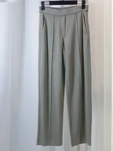 Nyxalulu Spring Summer Slimming High Waist Straight Leg Modal Pants, Comfortable Soft Air Layer, Casual Everyday Wear