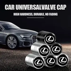 4Pcs Car Styling 3D Aluminum Alloy Wheel Tire Valve Caps Stem Cover For Lexus IS250 IS200 CT200h GS300 LS430 RX450h LX570 IS300 ES RX LS IS NX CT LX Auto Accessories