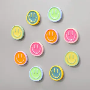 Colorful Smile Face Fridge Magnet, 10pcs/set Cute Decorative Magnet, Decoration for Kitchen, Office, Whiteboard, Locker, Cabinet & Dishwasher