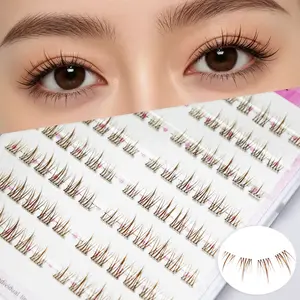 Self Adhesive DIY Bottom Lashes  Brown Bottom Lash Clusters DIY Bottom Lashes Lightweight Natural Look Easy Application