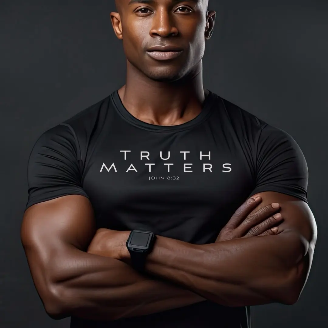 Truth Matters John 8:32 Men's T-shirt - Seek the Truth in God's Word - Top, Menswear