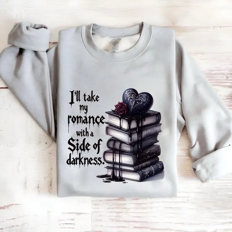 I’ll take my romance Shirt or Crewneck Sweatshirt love casual comfortable super soft relaxed fit unisex Sizing womenswear Streetwear Long Sleeve Top funnyshirt