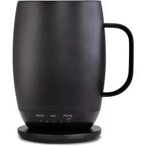 Plus (Black - 18 oz.) Temperature-Controlled, Self-Heating Mug - No App, Long-Lasting  for Work & Study,   for Coffee Lovers