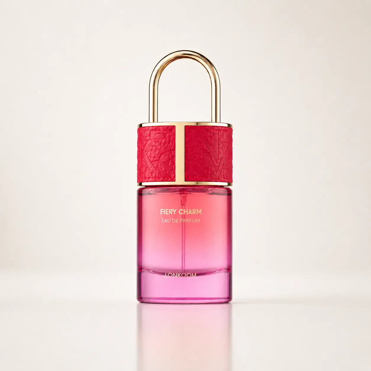 Lonkoom Fiery Charm Eau de Parfum, Floral Fruity Signature Scent with Strawberry & Vanilla, Long-Lasting Clean Girl Perfume for Scent Layering, Women's Fragrance, 50mL, Floral Fruity Edp, Fragrance Gift, Strawberry Scent