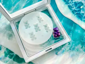 Gummy Bear Charm Mold for UV Gel Soft Clear Silicone Mold for Nail Art Cute Ocean Nail Charms Handmade with High-Quality Clear Silicone