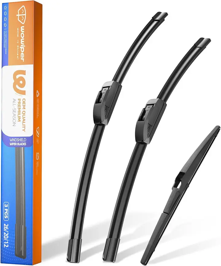 Toyota Highlander 2008-2019 Wiper Blades, WOWIPER 26"+20" Front & 12" Rear Wiper Blade Set Toyota Highlander 2008-2019 Wiper Blades, WOWIPER 26"+20" Front & 12" Rear Wiper Blade Set