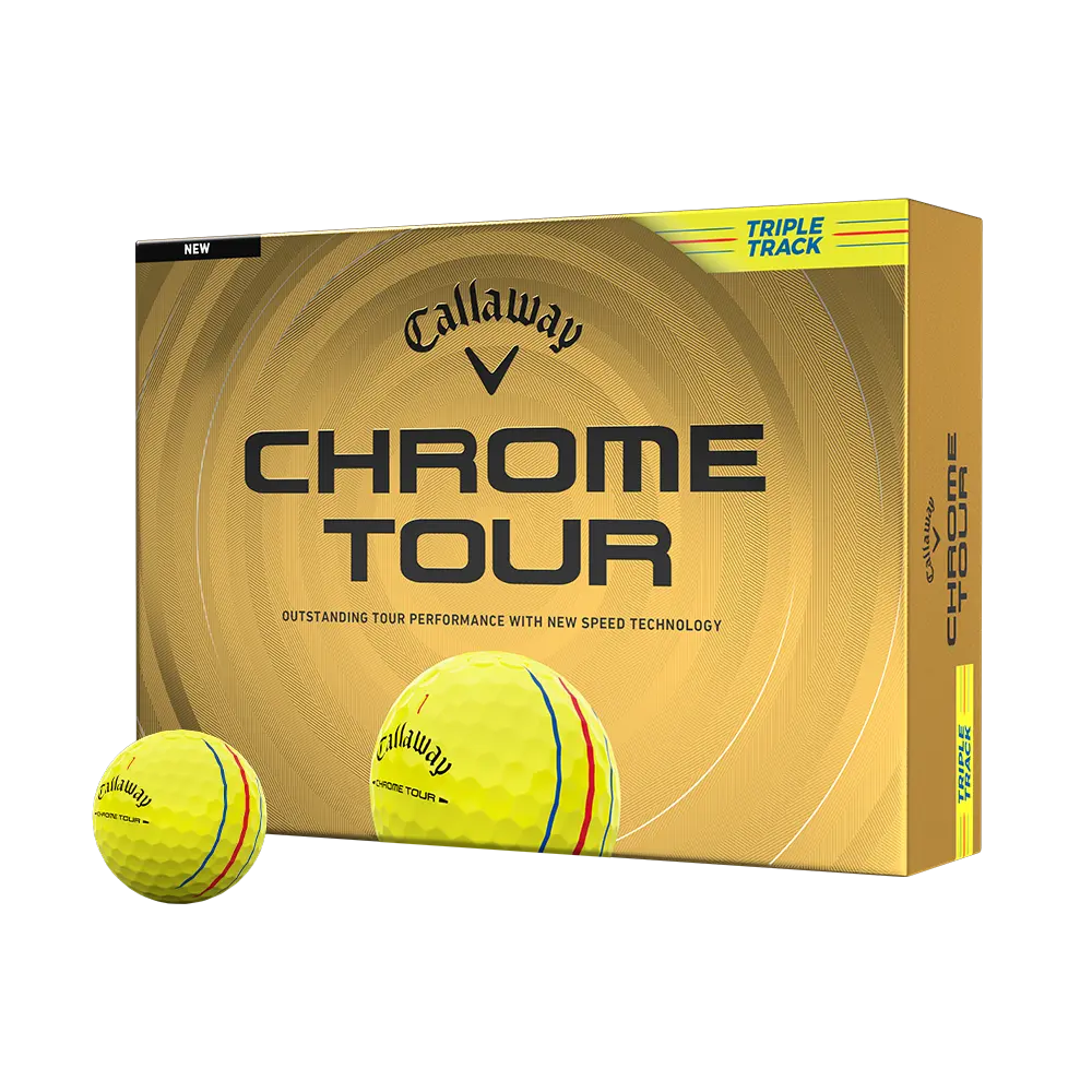 Callaway Golf Chrome Tour Triple Track Yellow Golf Balls