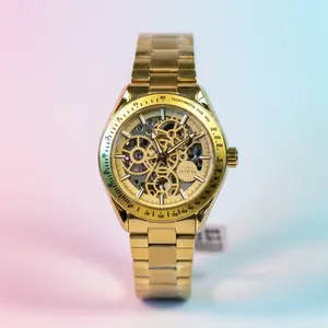 Invicta Objet D’Art 49501 | Automatic Skeleton Dial Gold-Tone Masterpiece