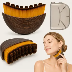 2PCS Face Sculpting Massage Brush - Jawline Cheek Contouring Tool Ergonomic Design for Lymphatic Drainage Daily Facial Massage