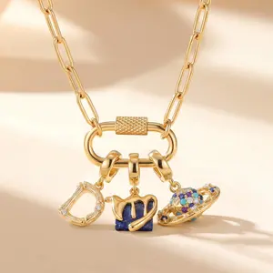 Personalized Zodiac Guardian Planet Necklace, Gold Plated Astrology Charm, Custom Star Sign Jewelry Gift for Her