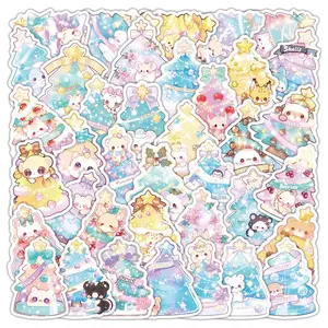 Cute Cartoon Animal Tree Sticker, Decorative Sticker for Scrapbook, Journal, Laptop, Water Bottle, Car, Phone Case