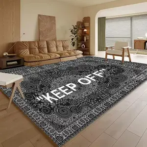 KEEP OFF Rug Modern Art Rug Classic Paisley Area Rug Decor Parlor Bedroom Playroom Artistic Premium Floor Living Room rug for bedroom Machine Washable Rug