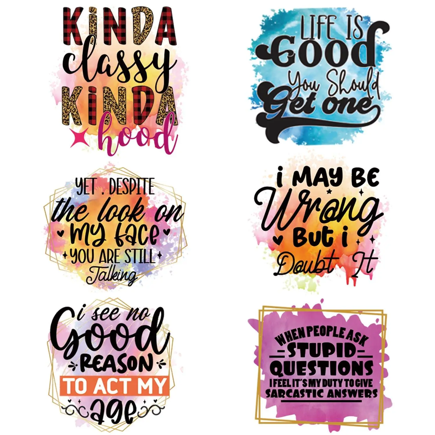 Letter Pattern Heat Transfer Sticker, 6pcs DIY Heat Transfer Clothing Stickers, Mother's Day Gift, Heat Press Transfer Decal for T-shirt Jeans, Mother