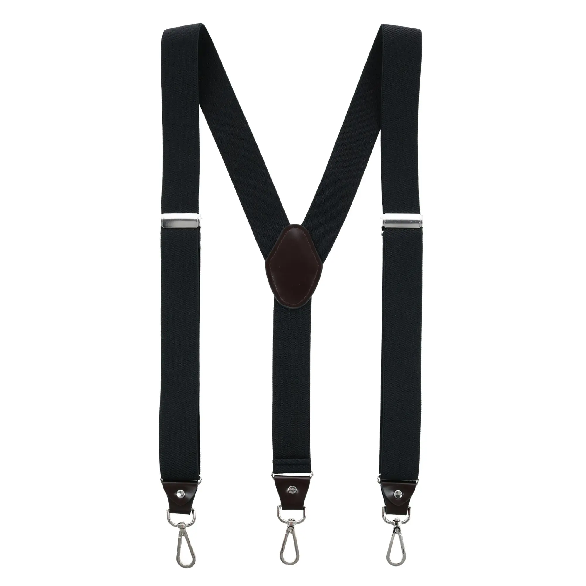 CTM Men's 1.375 Inch Wide Suspender with Drop Tab Swivel Hook Ends, Swivel Hook Suspenders, Comfortable Fit, Solid Suspenders